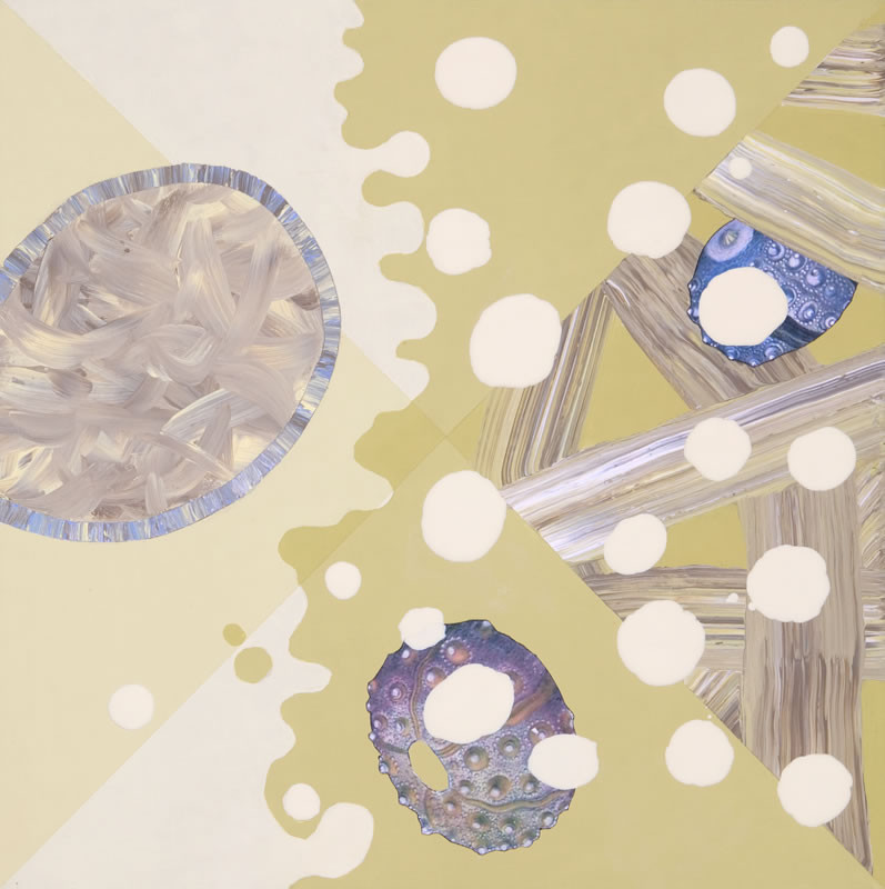 "Indirect Quotation", 2007, mixed media on canvas on board, 12"x12"x2"d