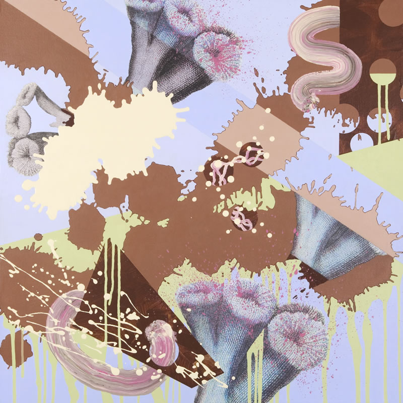"Subjunctive Mood", 2008, acrylic & digital images on canvas on board, 30"x30"x2"d